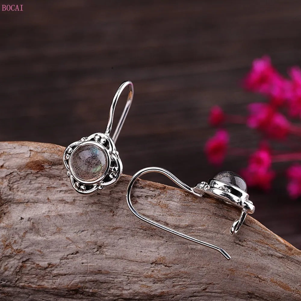 925 Sterling Silver Moonstone Earring