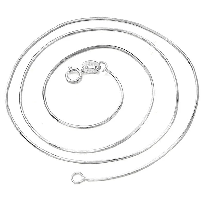 Corrente de Cobra Prata 925 Unissex