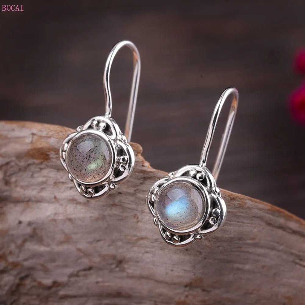 925 Sterling Silver Moonstone Earring