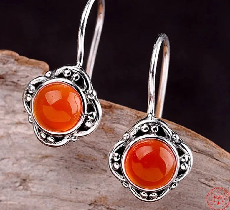 925 Sterling Silver Moonstone Earring