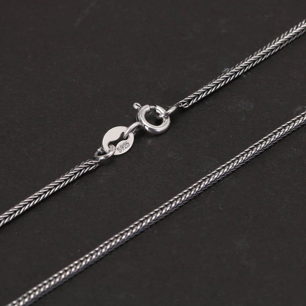 Corrente de Prata Esterlina 925 Real 1,2mm – Corrente Vintage Rabo de Raposa