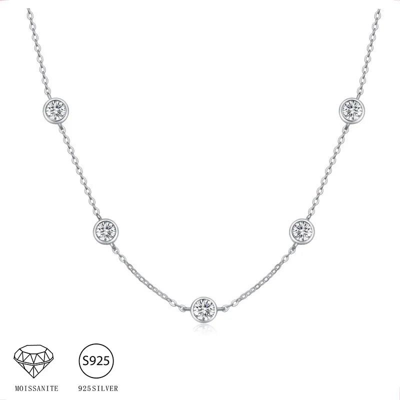 Colar de Prata Moissanite Design Sense