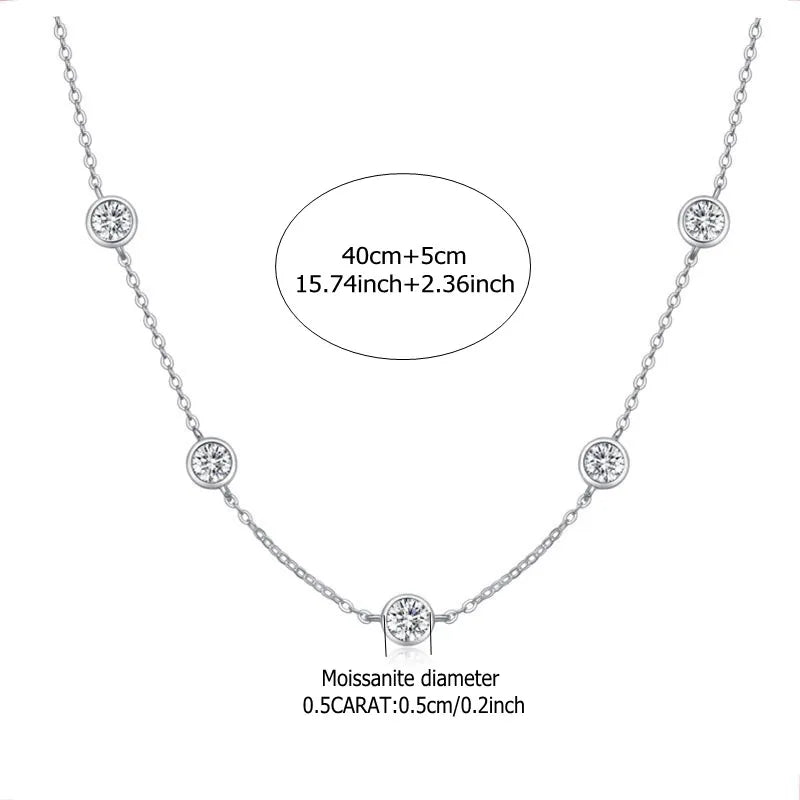 Colar de Prata Moissanite Design Sense