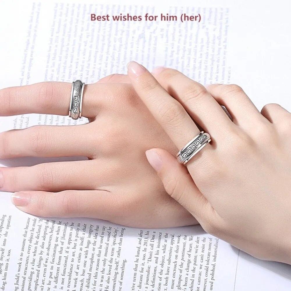 Anel de Prata Vintage 100% S925 Sterling