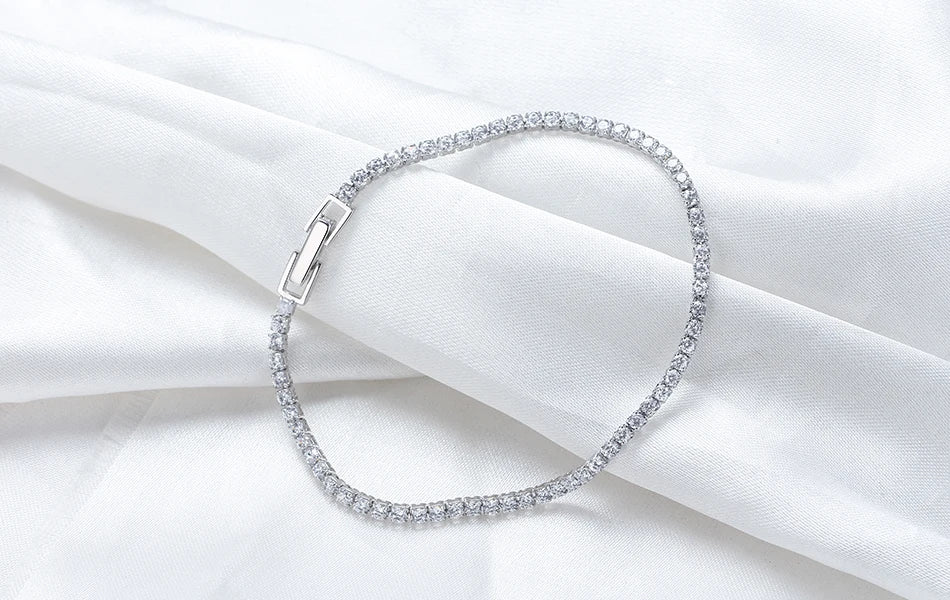 Pulseira Prata Esterlina 925 com Zircônia