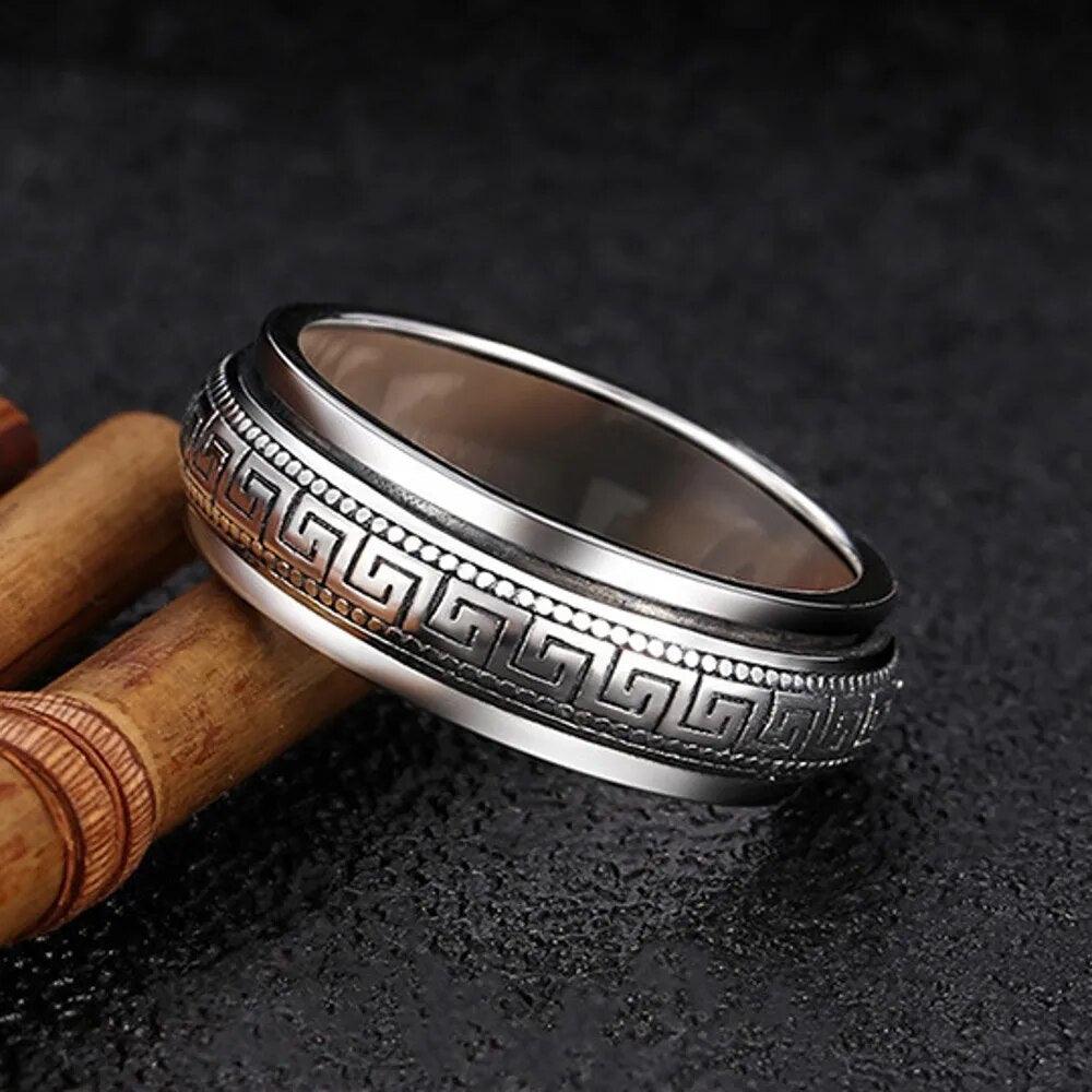 Anel de Prata Vintage 100% S925 Sterling