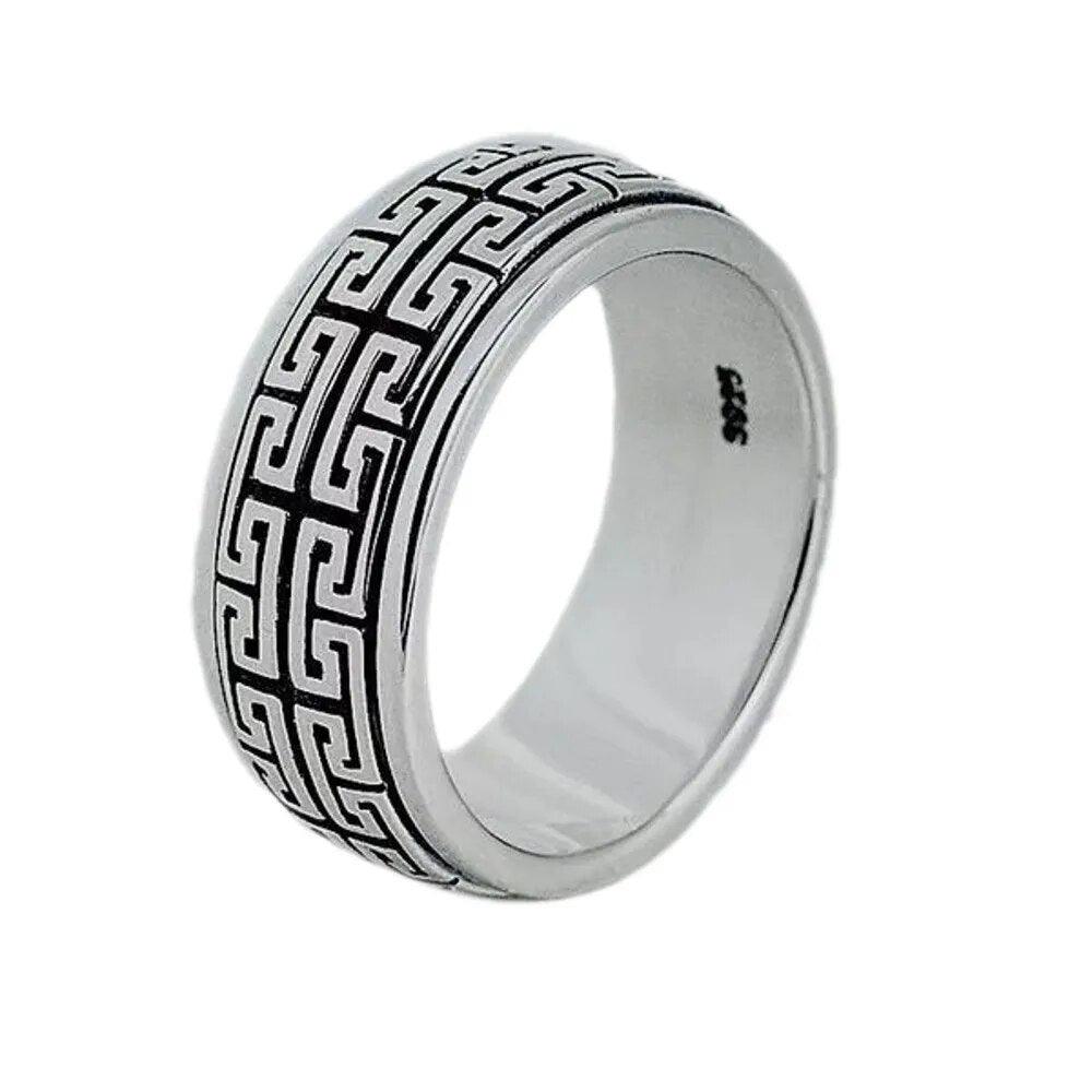 Anel de Prata Rotativo Maori 100% s925
