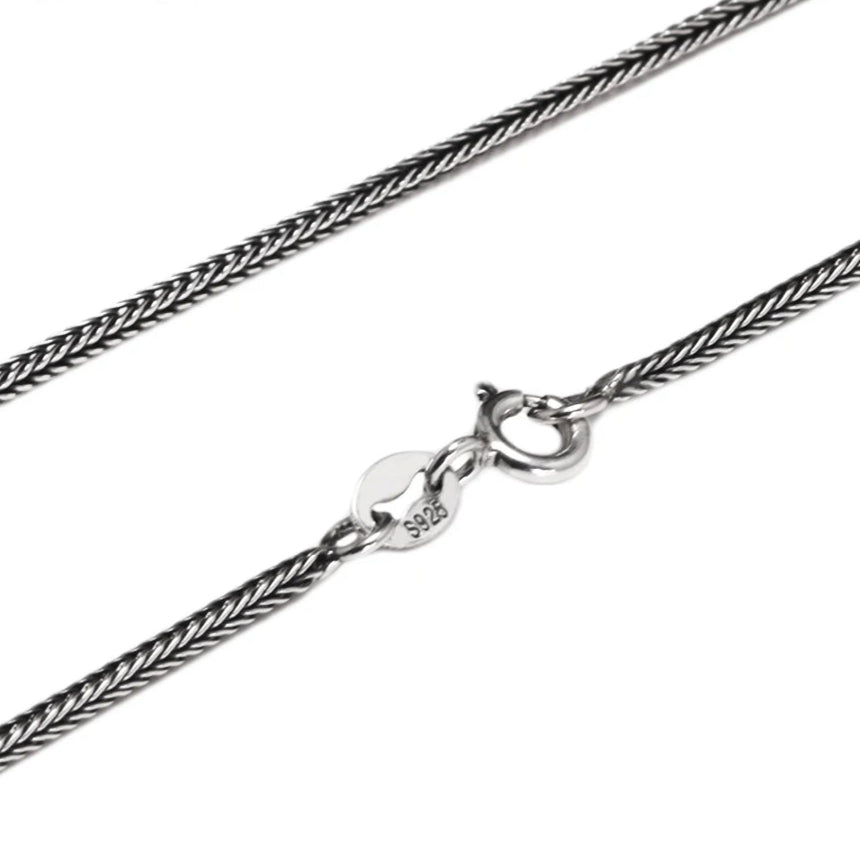 Corrente de Prata Esterlina 925 Real 1,2mm  – Corrente Vintage Rabo de Raposa
