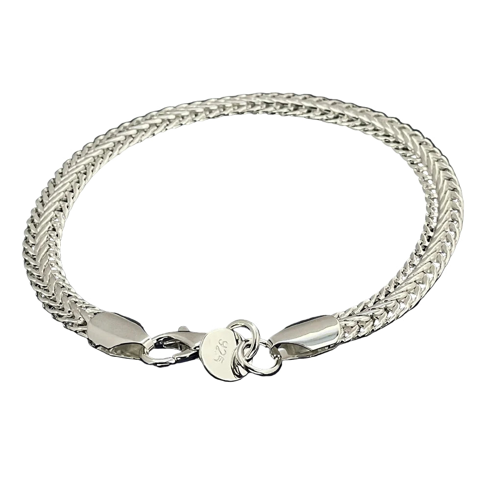 Pulseira Cobra 6MM em aço inoxidável 20cm