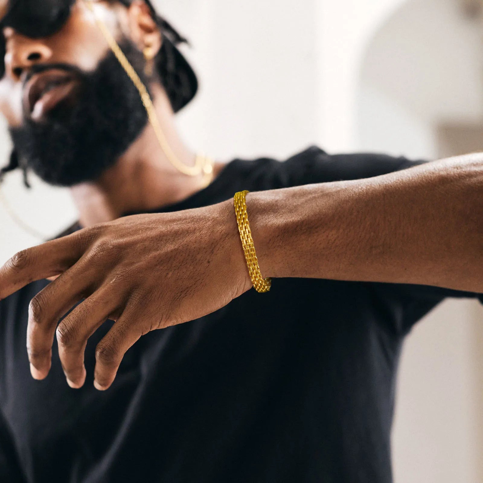 Pulseiras de Corrente de Malha 6MM, Pulseira de Elo Italiano de Aço Inoxidável