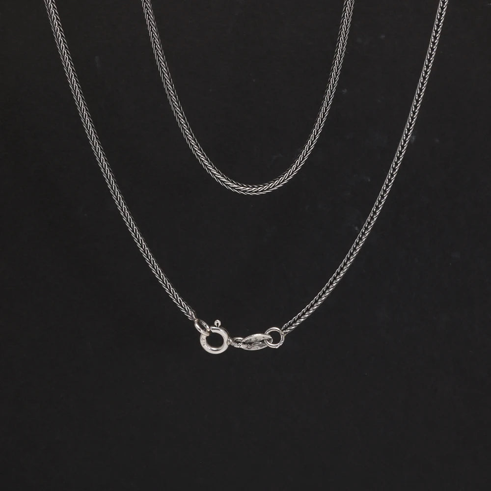 Corrente de Prata Esterlina 925 Real 1,2mm  – Corrente Vintage Rabo de Raposa