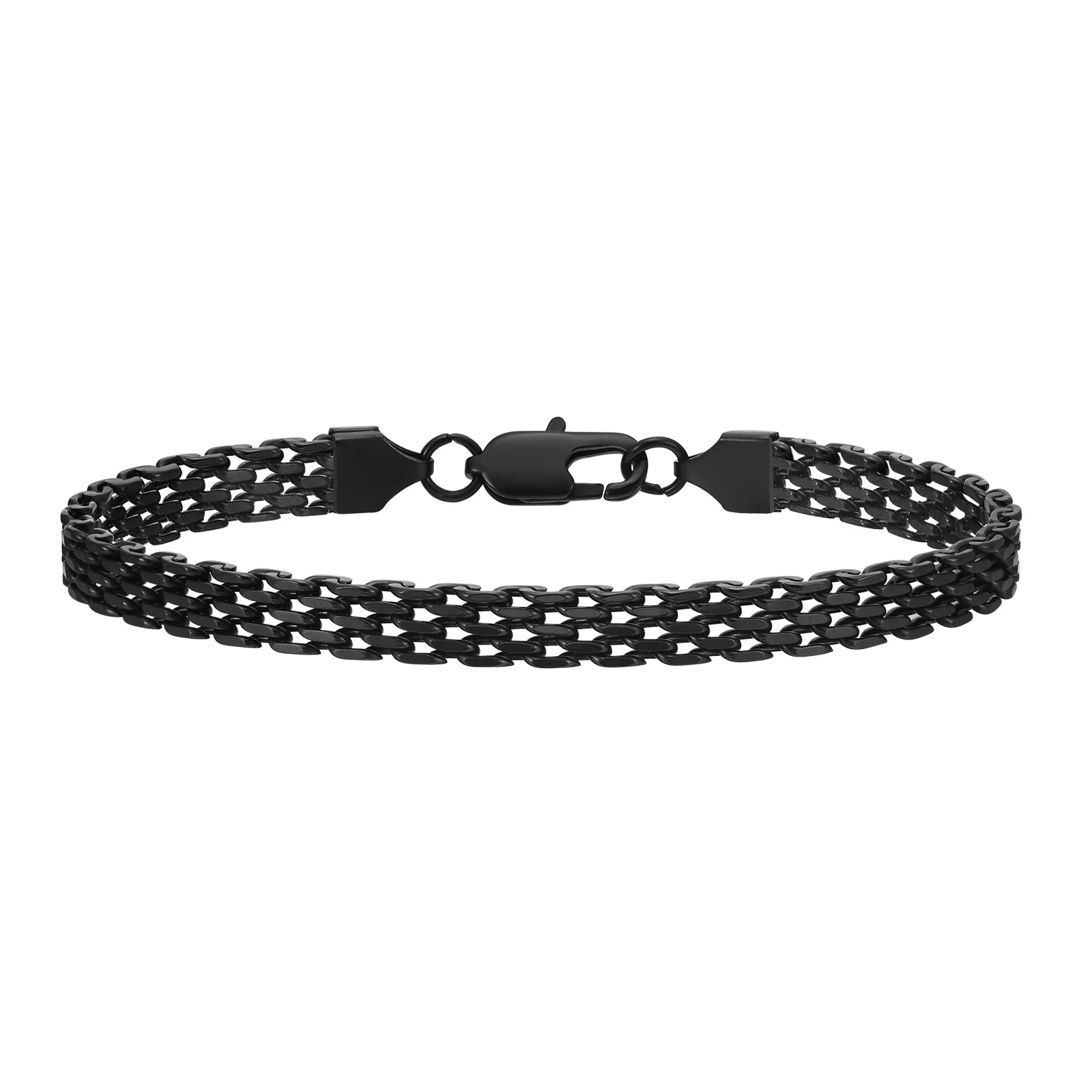 Pulseiras de Corrente de Malha 6MM, Pulseira de Elo Italiano de Aço Inoxidável