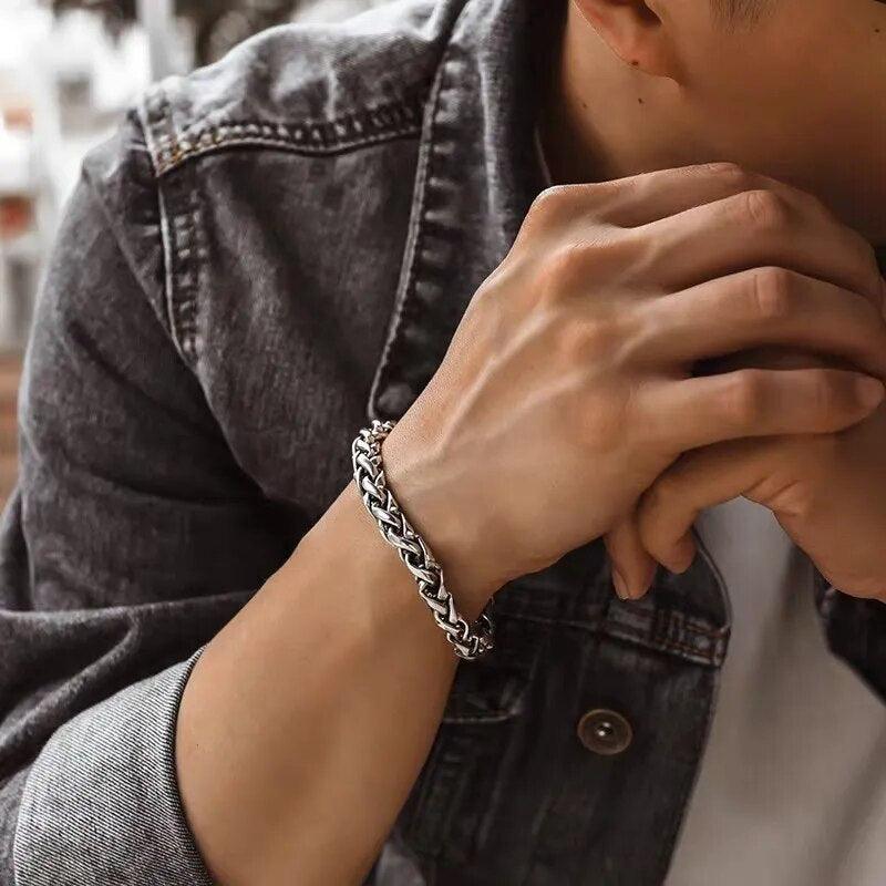 Pulseira de Prata Trançada s925