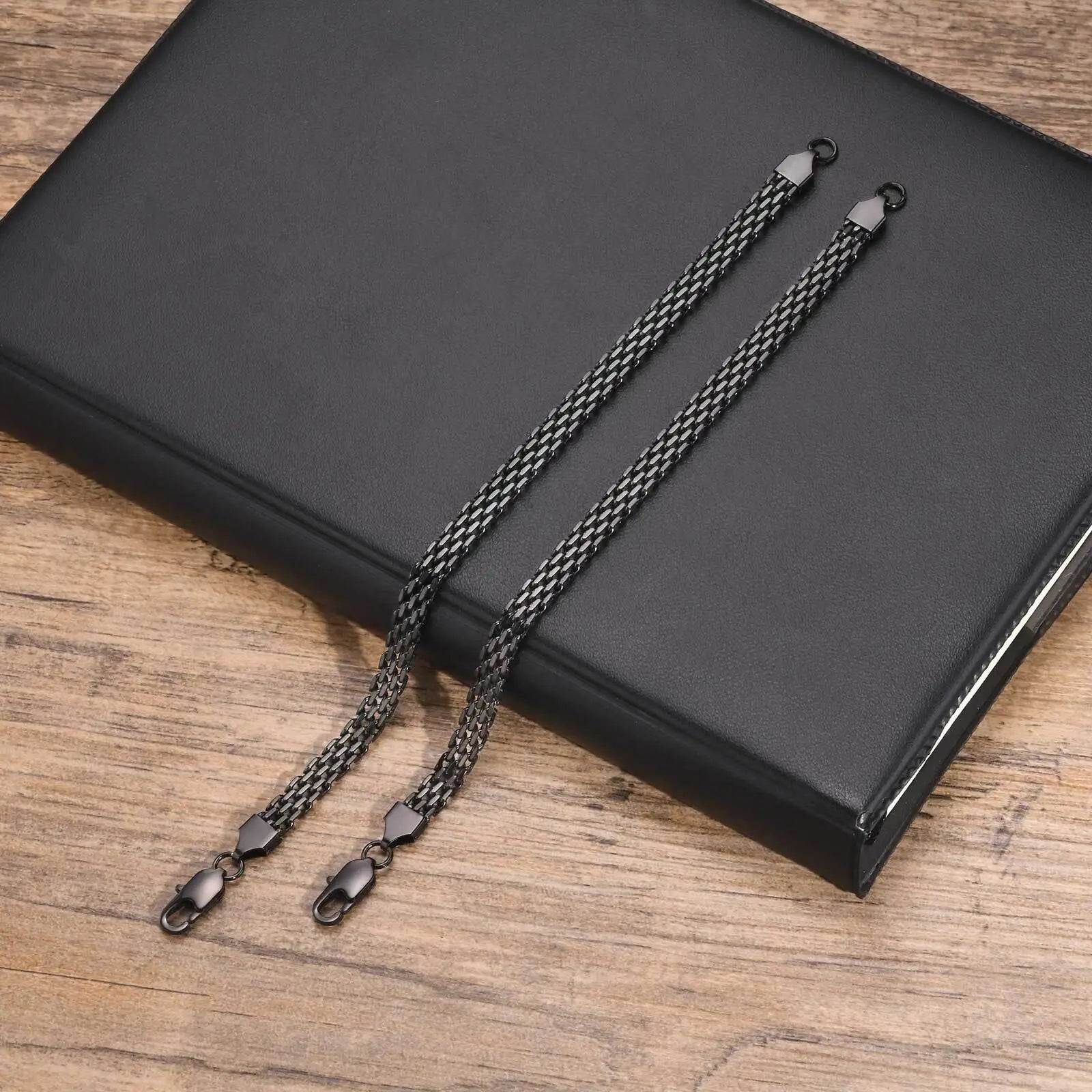 Pulseiras de Corrente de Malha 6MM, Pulseira de Elo Italiano de Aço Inoxidável