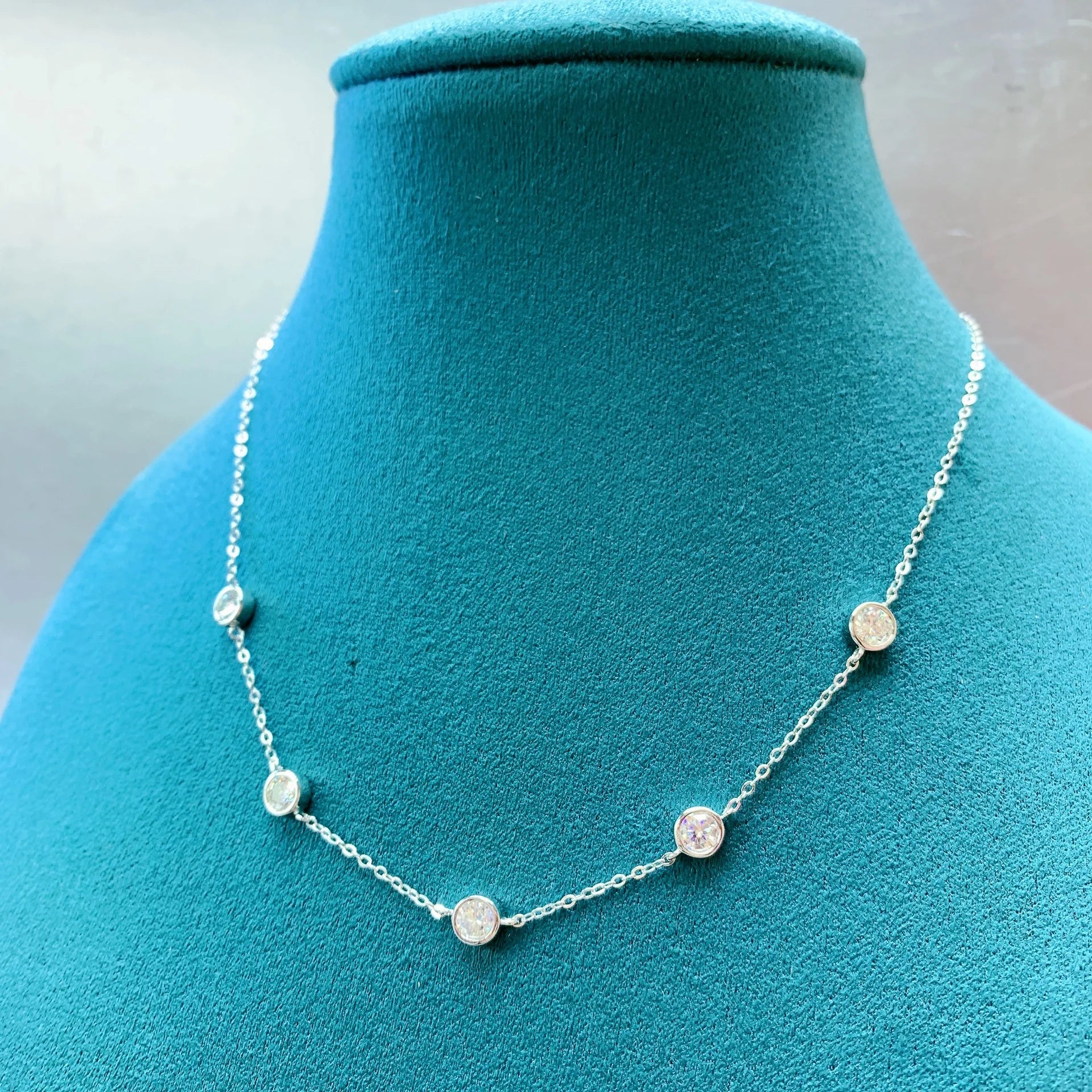 Colar de Prata Moissanite Design Sense